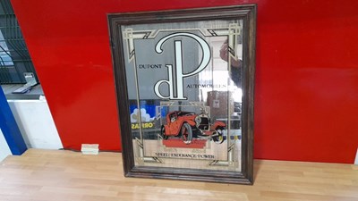 Lot 729 - DUPONT AUTOMOBILES MIRROR 20" X 16"