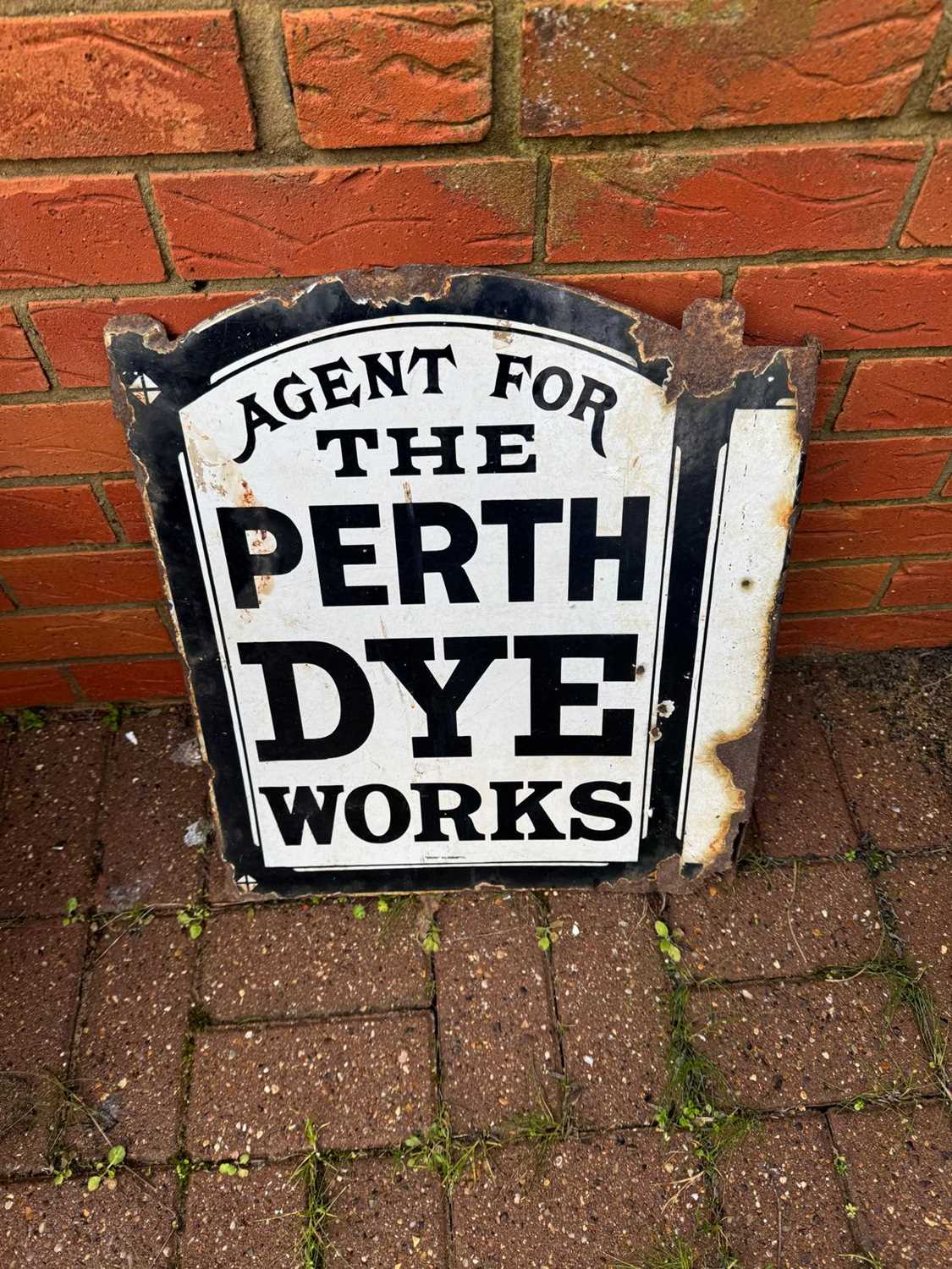 Lot 673 - PERTH DYE WORKS , DOUBLE SIDED SIGN