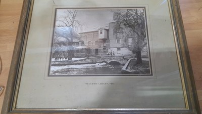 Lot 749 - DUNLOP TROLLEY AIR PUMP & A SELECTION OF ROLLS ROYCE PRINTS