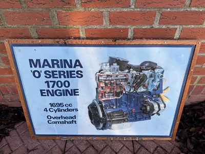 Lot 635 - MARINA 'O' SERIES 1700 ENGINE SIGN 26" X 38"