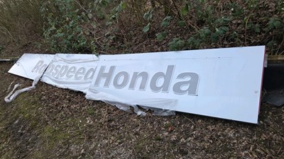 Lot 231 - ROBSPEED HONDA 3 PIECE DEALERSHIP SIGN 293" X 33" - ALL PROCEEDS TO CHARITY
