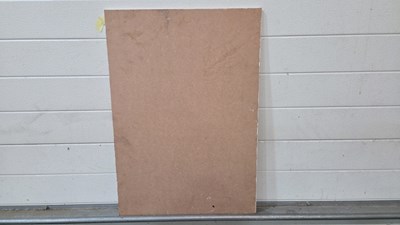 Lot 203 - WOODEN HAND PAINTED MORE POWER WITH EDISON PLUGS 28" X 20"