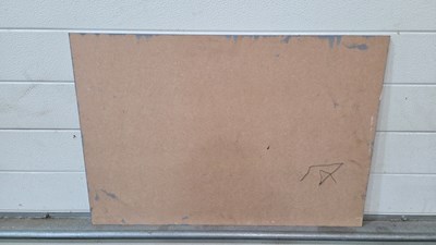 Lot 319 - WOODEN HAND PAINTED RED LINE SUPER SIGN 29" X 20"