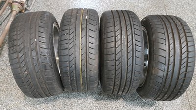 Lot 817 - 4 X MINILIGHT STYLE WHEELS & TYRES 195/45 13 ( LOTUS FITMENT ? )