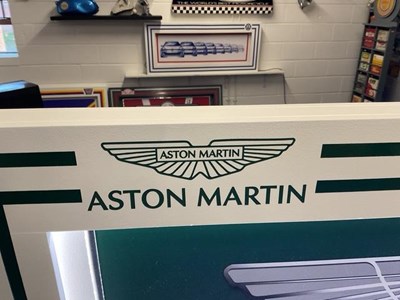 Lot 51 - LARGE ILLUMINATED ASTON MARTIN SIGN 60" X 26"