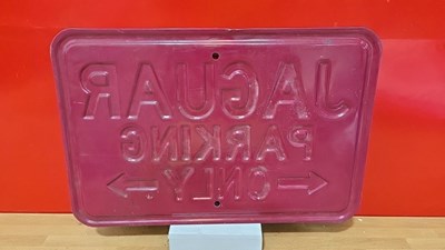 Lot 867 - JAGUAR PARKING ONLY SIGN 18" x 12"
