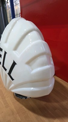 Lot 335 - LARGE SHELL PETROL PUMP GLASS GLOBE