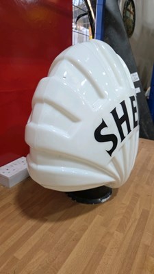 Lot 335 - LARGE SHELL PETROL PUMP GLASS GLOBE