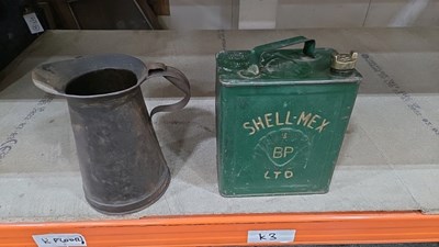 Lot 442 - SHELL MEX PETROL CAN & PARAFFIN MEASURE