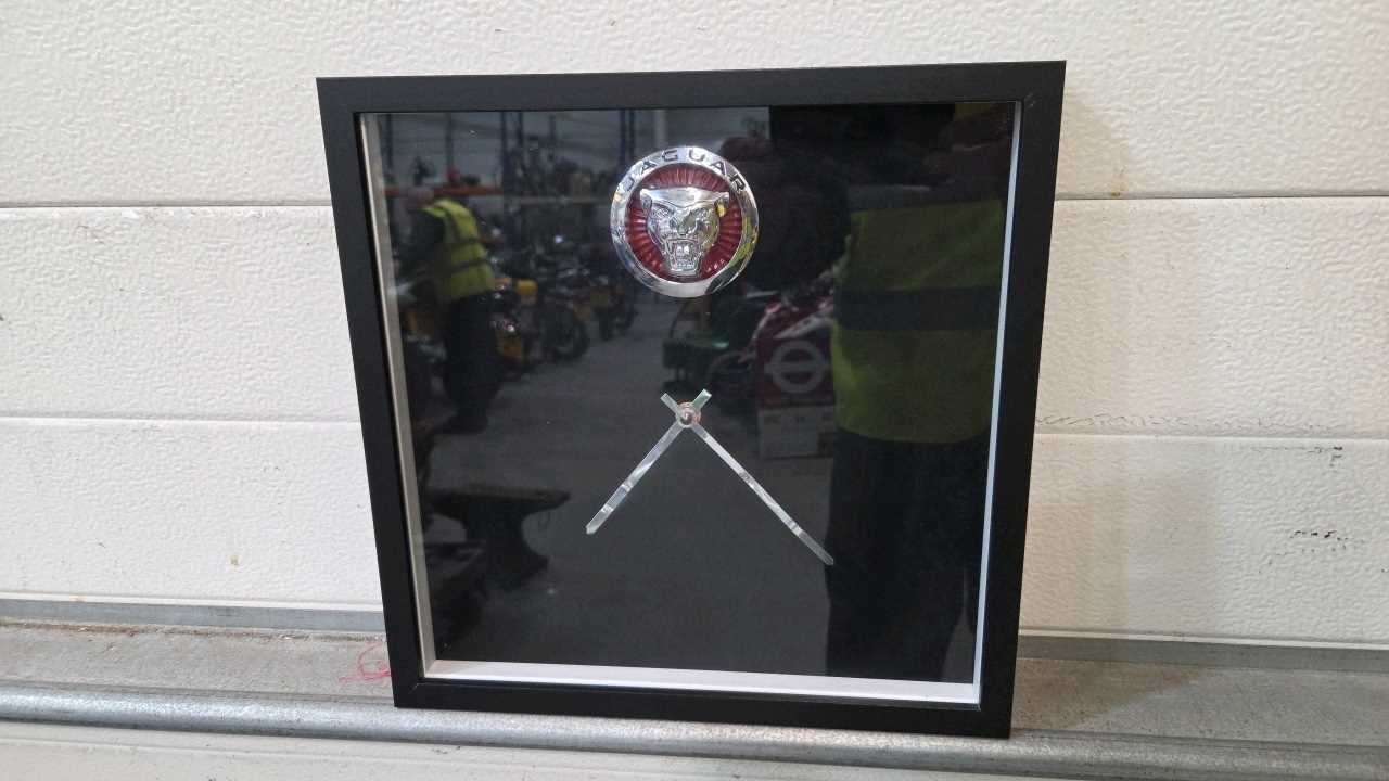Lot 811 - JAGUAR WALL CLOCK 13" X 13"