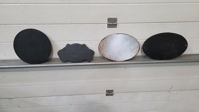 Lot 711 - 4 X CAST VINCENT , TRIUMPH , NORTON , ISLE OF MAN SIGNS