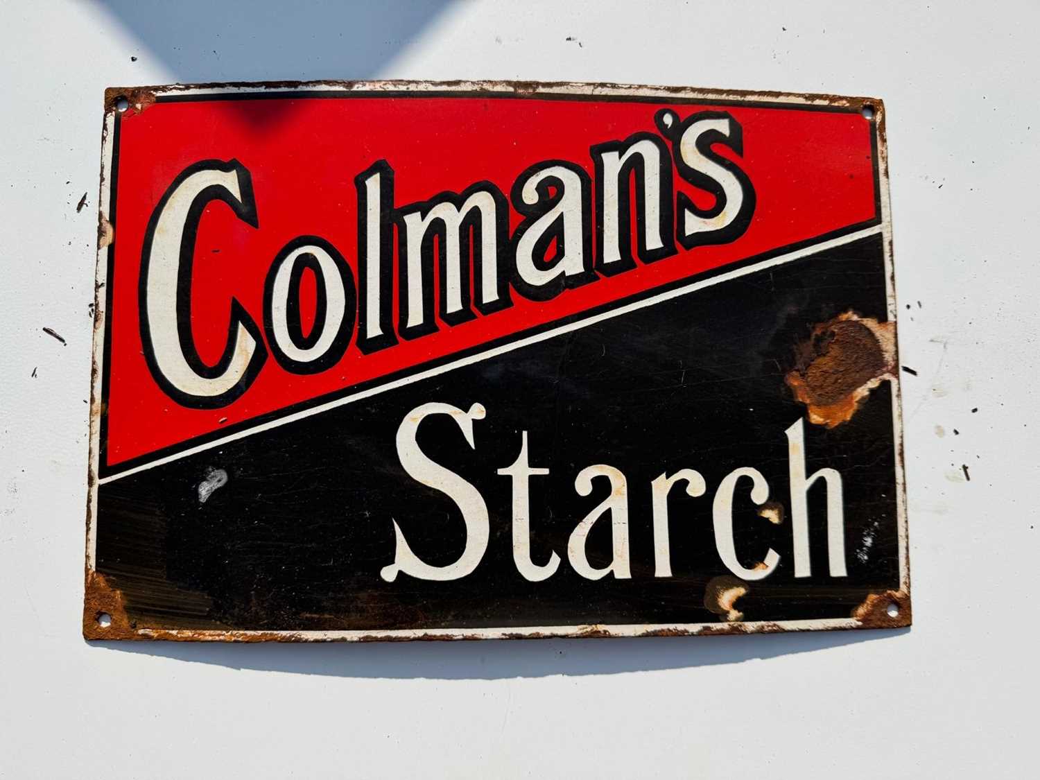 Lot 79 - COLMAN'S STARCH ENAMEL SIGN 14