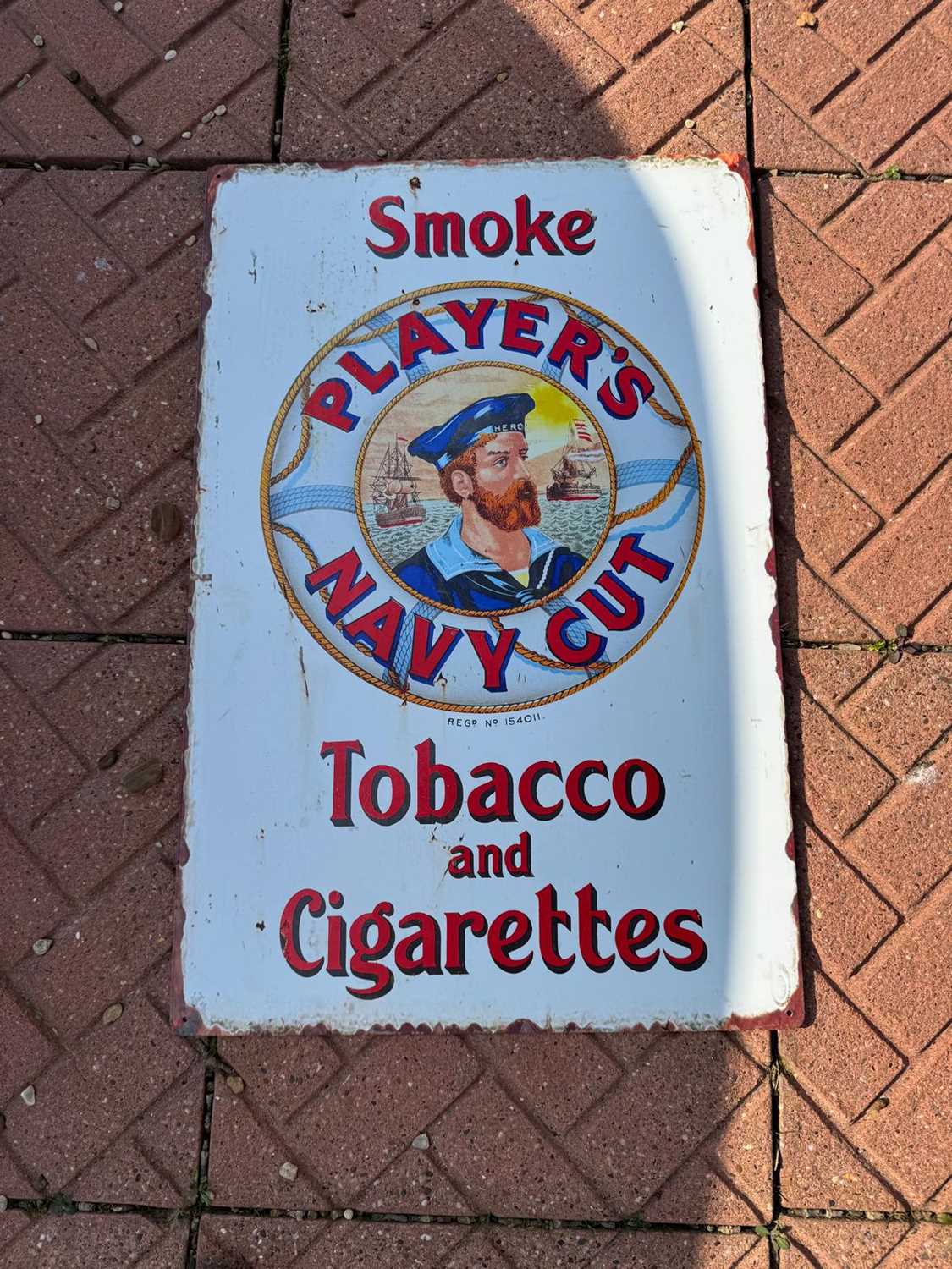 Lot 661 - PLAYERS NAVY CUT TOBACCO SIGN 30