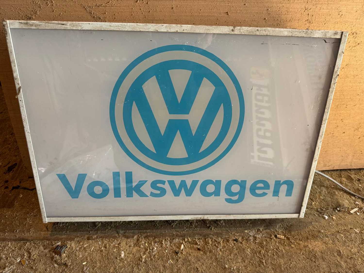 Lot 837 - VOLKSWAGEN LIGHT UP SIGN 24" X 16"