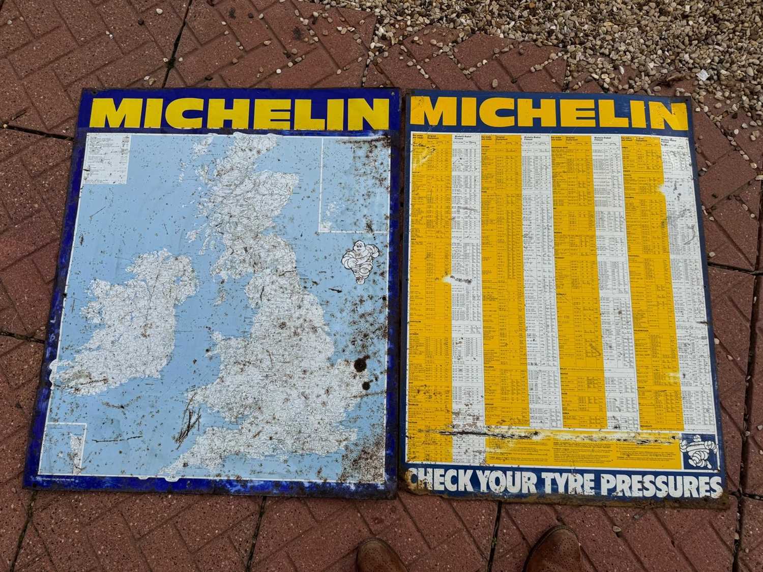 Lot 457 - PAIR OF MICHELIN TYRE & MAP