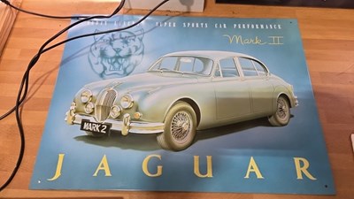 Lot 597 - SELECTION OF JAGUAR SIGNS & PICTURES