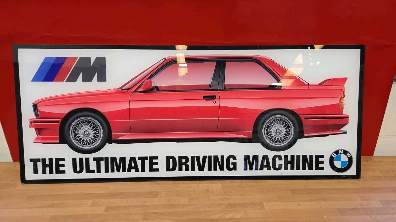 Lot 115 - BMW E30 M3 GARAGE ACRYLIC SIGN 33" X 13"