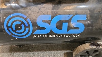 Lot 347 - SGS 100 LITRE COMPRESSOR WITH AIR TOOLS