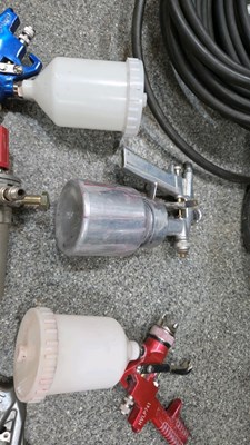 Lot 347 - SGS 100 LITRE COMPRESSOR WITH AIR TOOLS