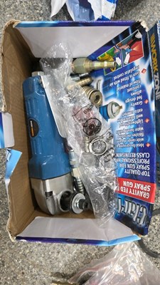 Lot 347 - SGS 100 LITRE COMPRESSOR WITH AIR TOOLS