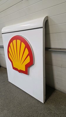 Lot 63 - SHELL GENUINE FORECOURT SIGN WITH ALUMINIUM FRAME 62" X 53"