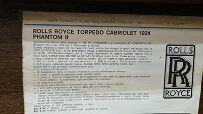 Lot 535 - ROLLS ROYCE TORPEDO CABRIOLET PHANTOM II 1934 SCALE MODEL