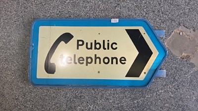 Lot 495 - PUBLIC TELEPHONE SIGN 28" X 14"