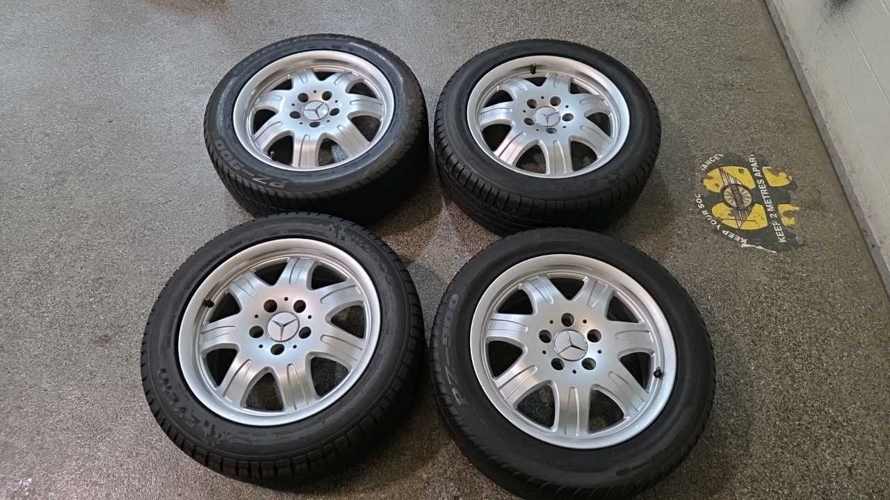 Lot 448 - MERCEDES SLK ALLOY WHEELS & TYRES 205/55ZR16