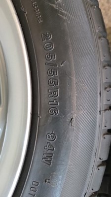 Lot 448 - MERCEDES SLK ALLOY WHEELS & TYRES 205/55ZR16