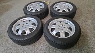 Lot 448 - MERCEDES SLK ALLOY WHEELS & TYRES 205/55ZR16