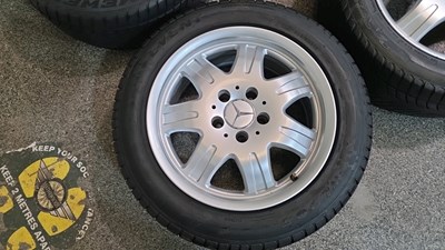 Lot 448 - MERCEDES SLK ALLOY WHEELS & TYRES 205/55ZR16