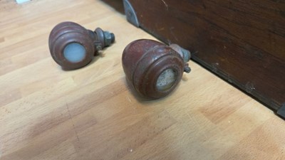 Lot 593 - WW II BEDFORD BLACK OUT LIGHT + MILITARY THREADING TACKLE