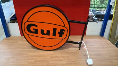 Lot 601 - GULF , DOUBLE SIDED LIGHT UP SIGN