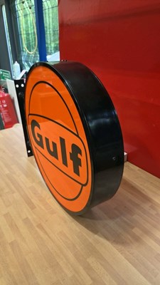 Lot 601 - GULF , DOUBLE SIDED LIGHT UP SIGN