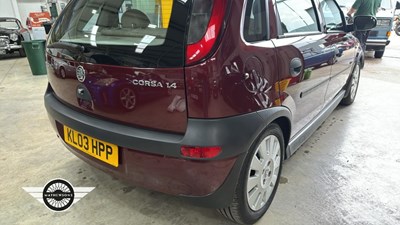 Lot 108 - 2003 VAUXHALL CORSA ELEGANCE 16V