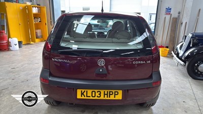 Lot 108 - 2003 VAUXHALL CORSA ELEGANCE 16V