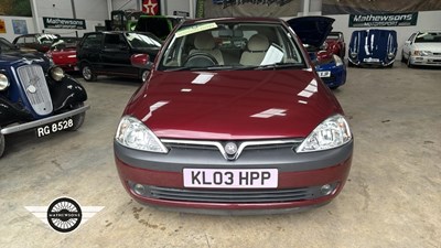 Lot 108 - 2003 VAUXHALL CORSA ELEGANCE 16V