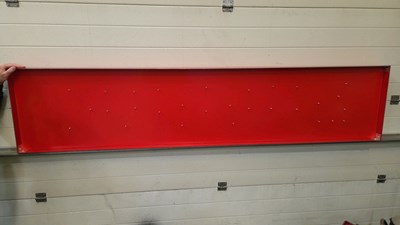 Lot 645 - FERRARI SIGN ,ALUMINIUM COMPOSITE WITH RAISED LETTERS 92" X 20"