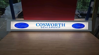 Lot 553 - FORD COSWORTH LIGHT UP SIGN 63" X 8"
