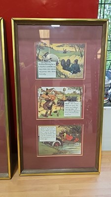 Lot 767 - 3 X FRAMED FUNNY AUTOMOBILE SCENES