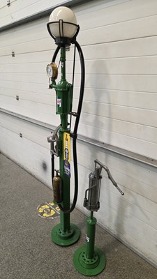 Lot 459 - VINTAGE STYLE PETROL PUMP & OIL PUMP