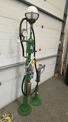 Lot 459 - VINTAGE STYLE PETROL PUMP & OIL PUMP