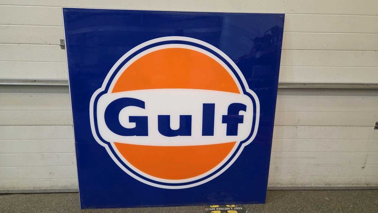 Lot 157 - GULF FORECOURT SIGN 59" X 59"