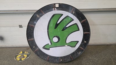 Lot 191 - SKODA DEALER SIGN 47" DIA