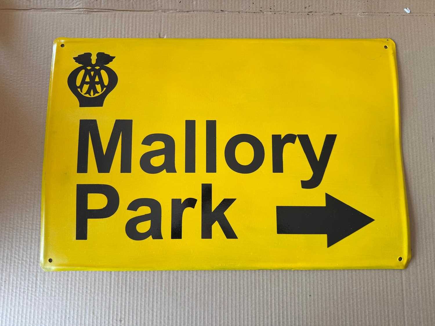 Lot 123 - MALLORY PARK AA SIGN 24" X 16"