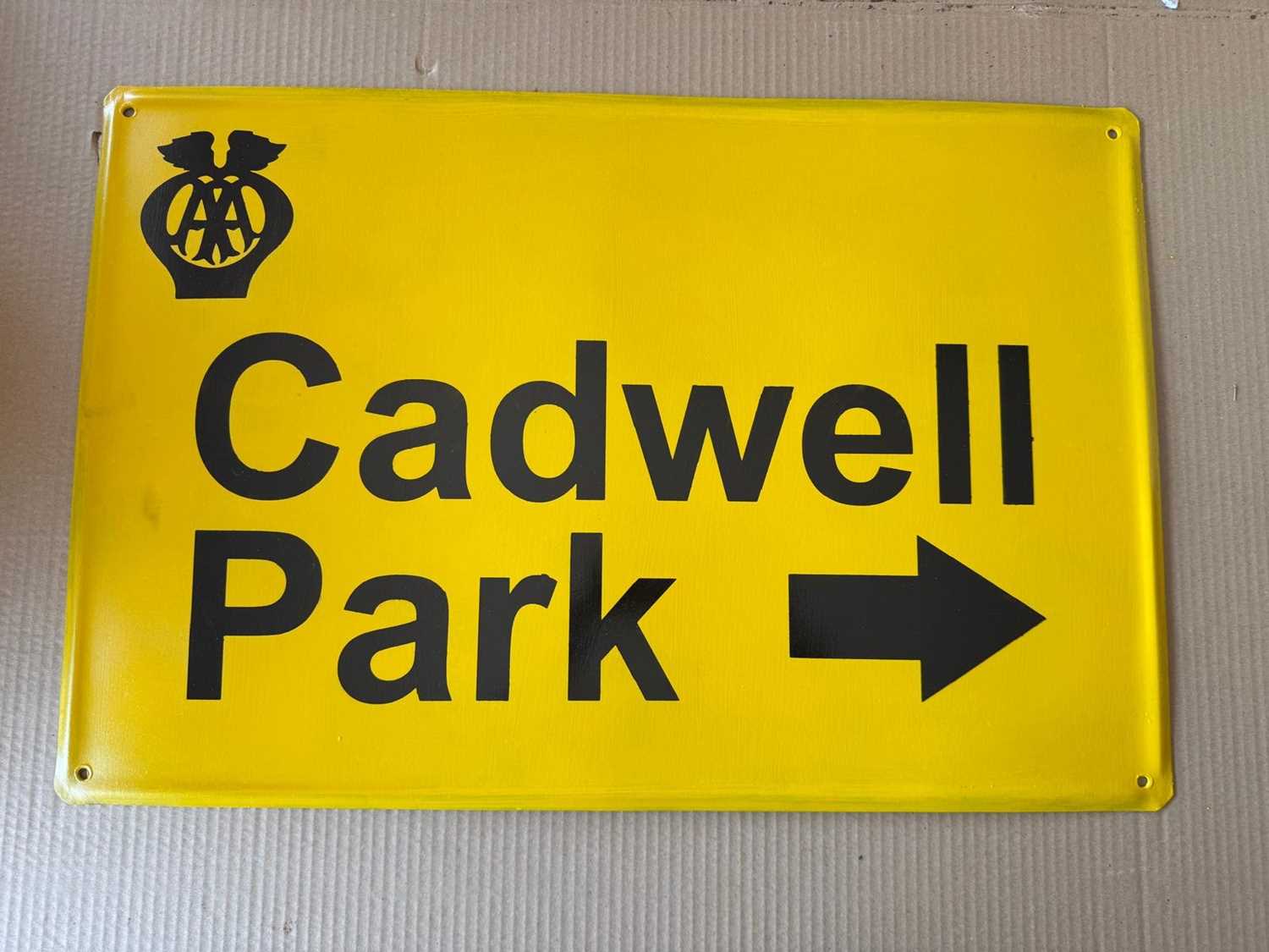Lot 147 - CADWELL PARK AA SIGN 24" X 16"