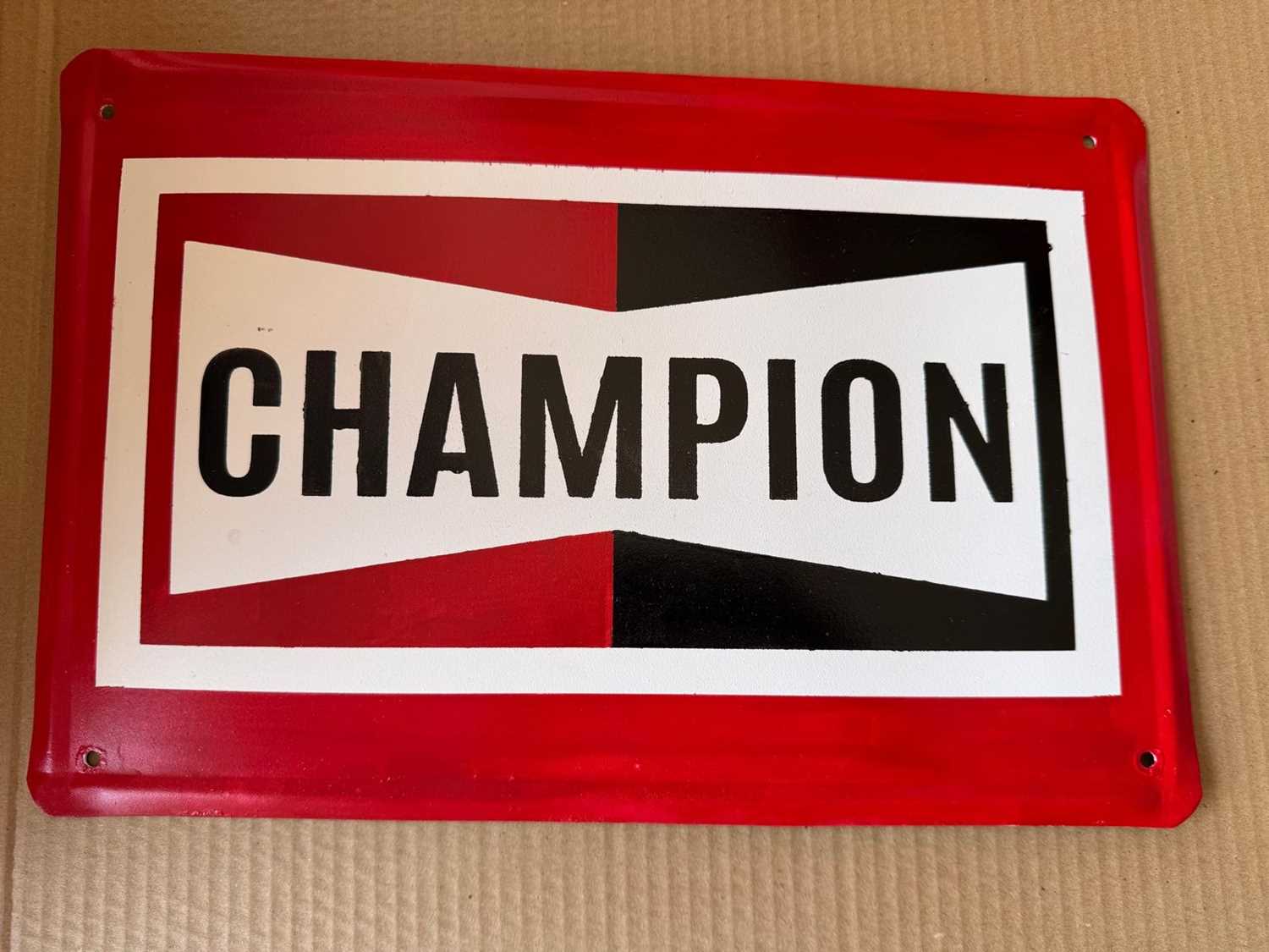 Lot 149 - CHAMPION SIGN 14" X 9.5"
