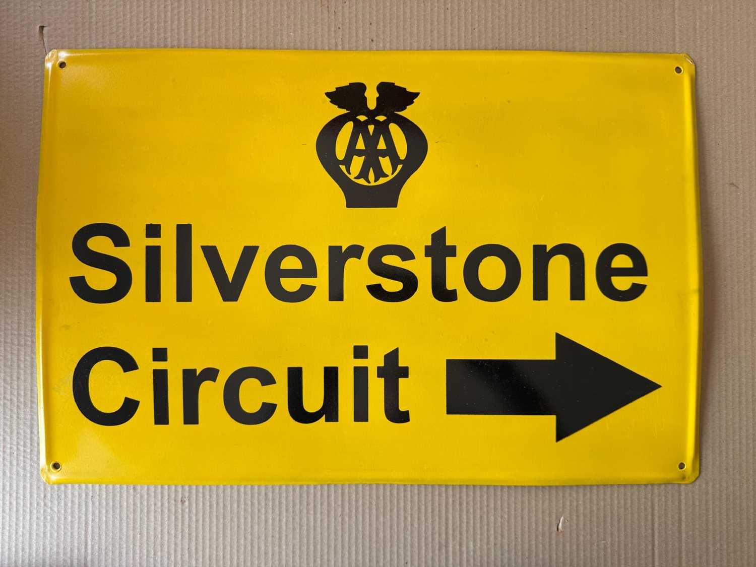 Lot 151 - SILVERSTONE CIRCUIT AA SIGN 24" X 16"