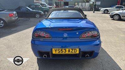 Lot 820 - 2003 MG TF 135 COOL BLUE