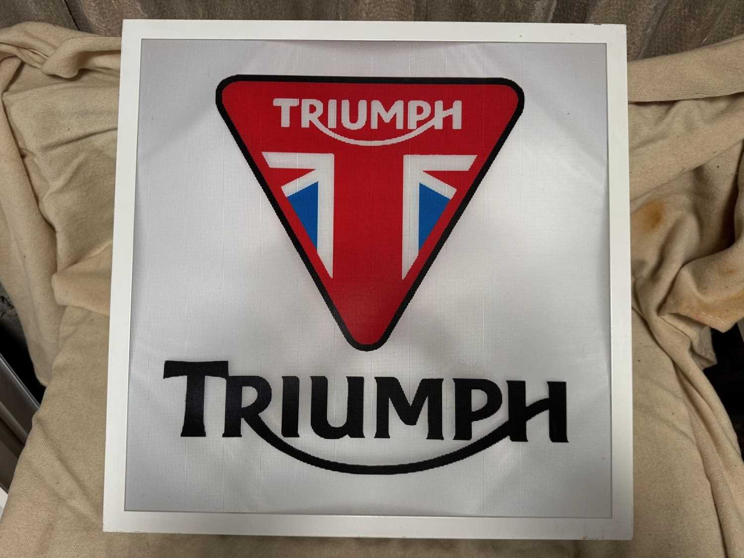 Triumph Auto Signs Lot 683 - TRIUMPH LIGHT UP SIGN 23